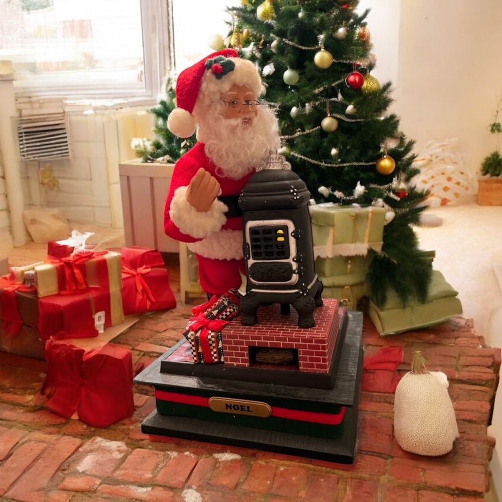 Vintage Santa music box